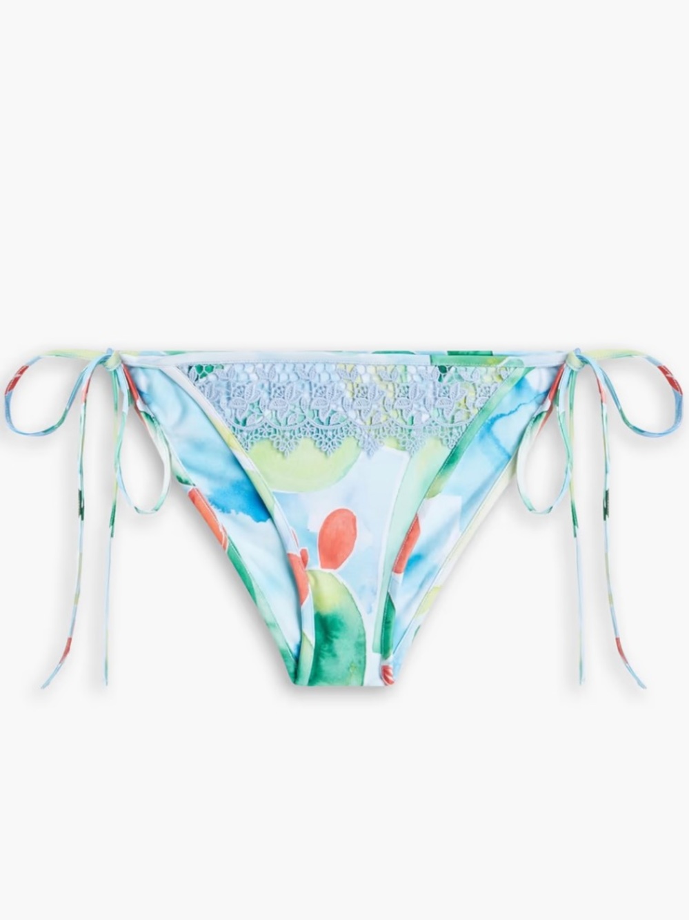 Charo Ruiz Ibiza Laia Guipure-lace trimmed Tie-Side Bikini Bottom XS NEW $220